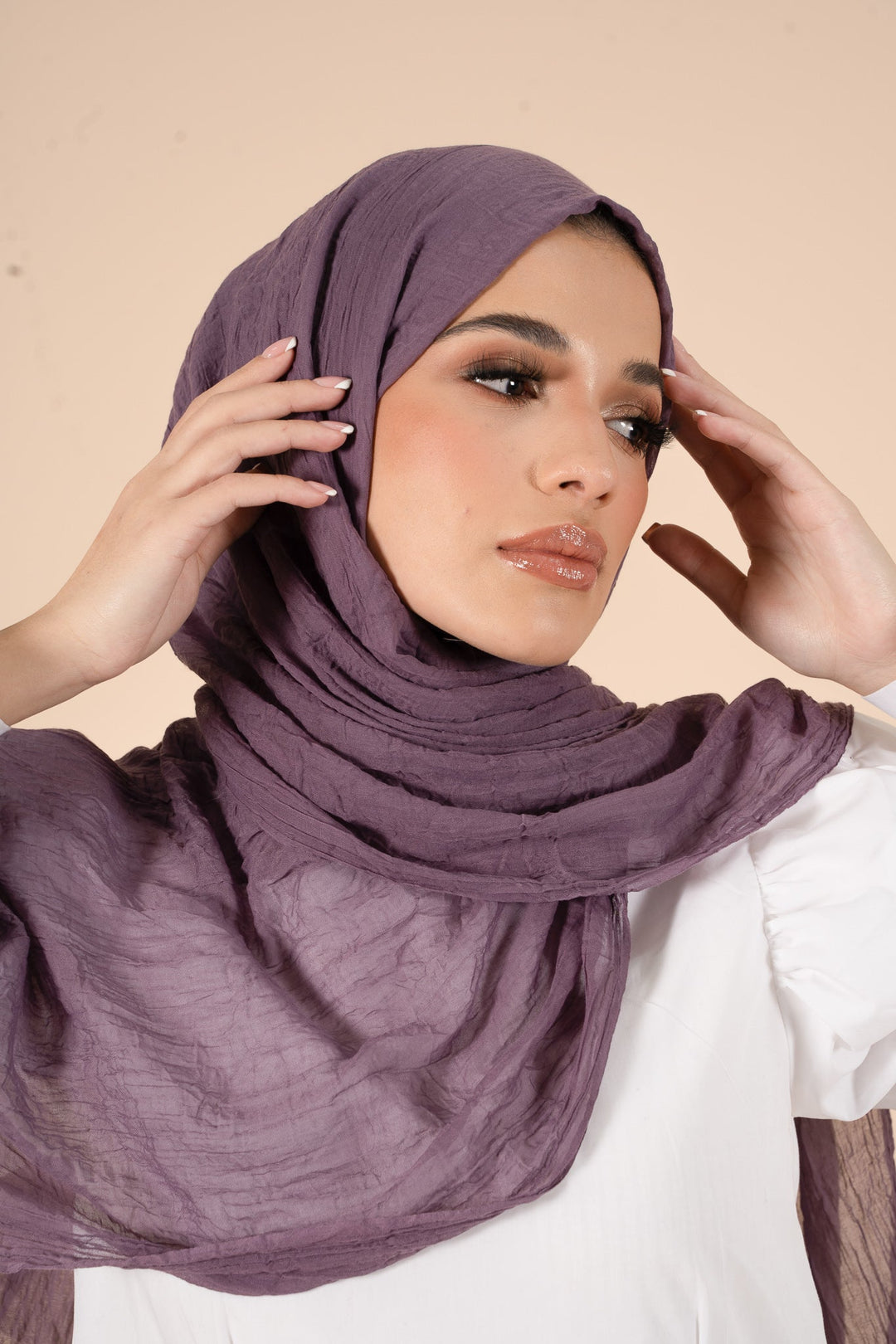 Paisley Purple Cotton & Silk Hijab - CAVE