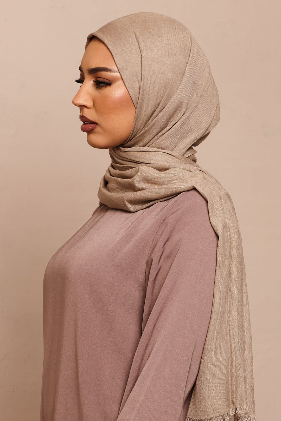 Pale Khaki Lenzing Modal Hijab - CAVE