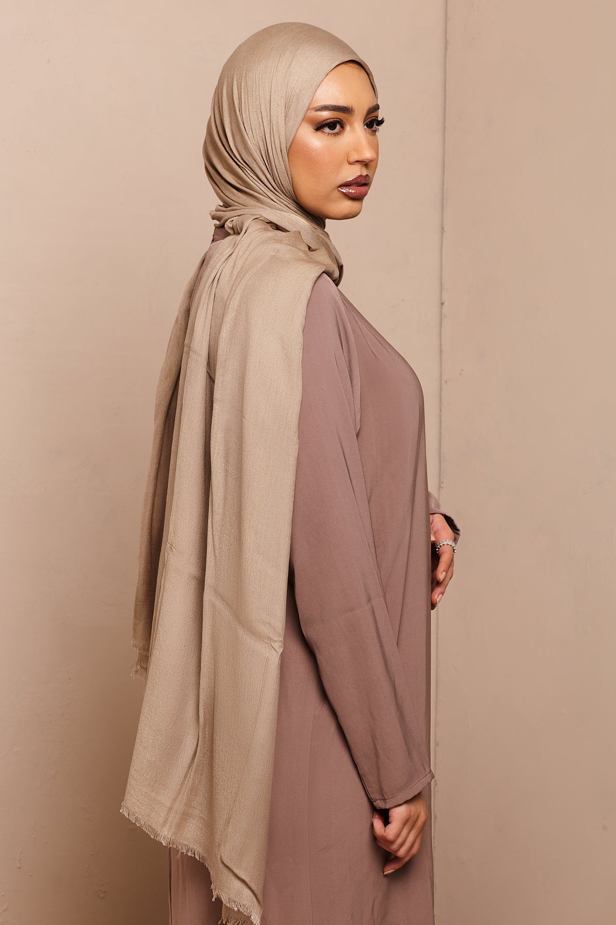 Pale Khaki Lenzing Modal Hijab - CAVE