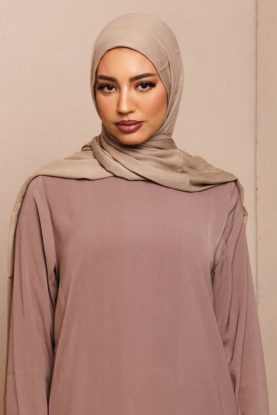 Pale Khaki Lenzing Modal Hijab - CAVE