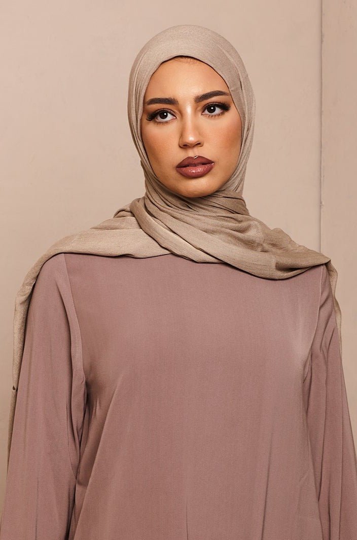 Pale Khaki Lenzing Modal Hijab - CAVE