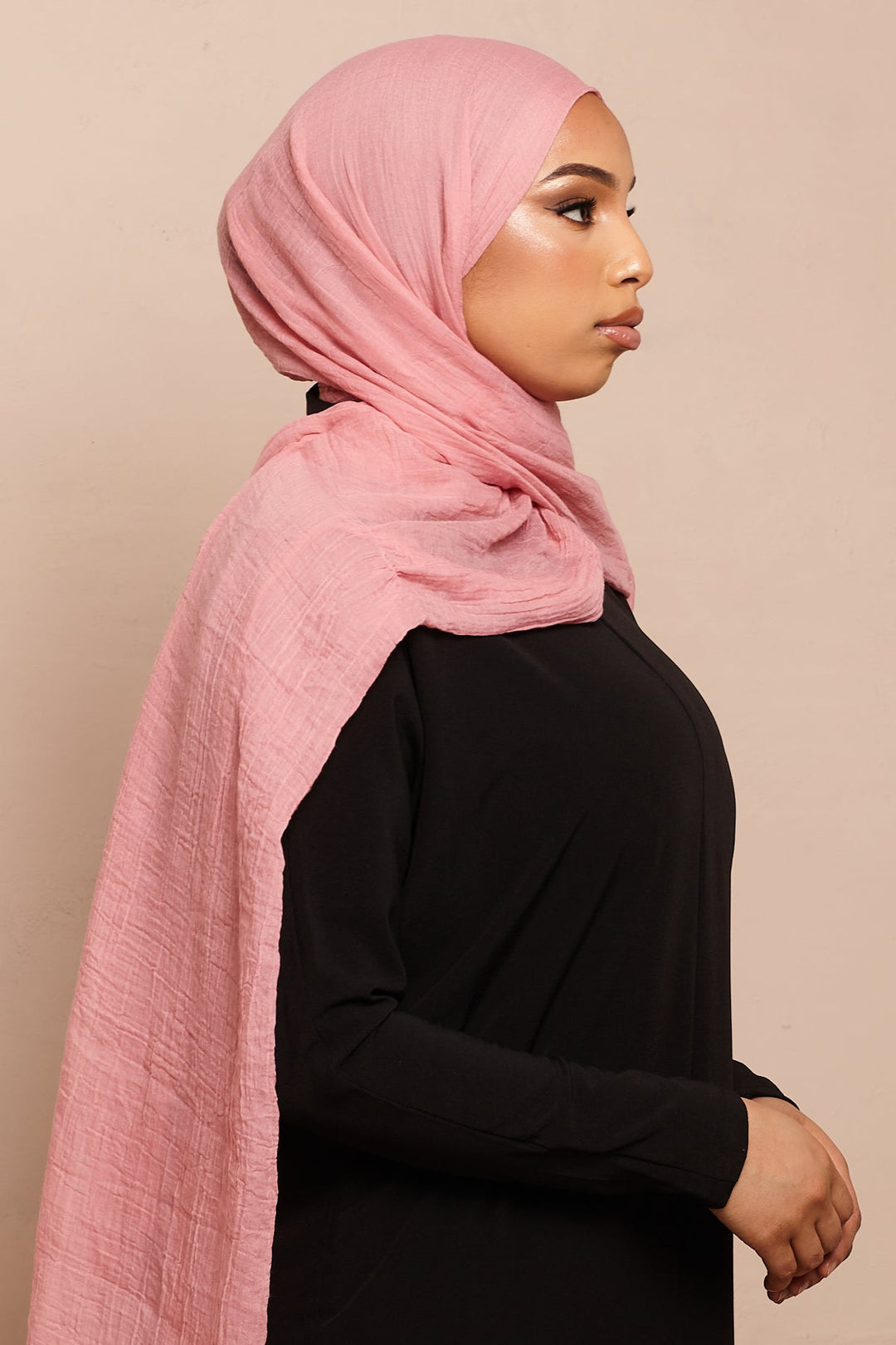 Pink Cotton & Silk Hijab - CAVE