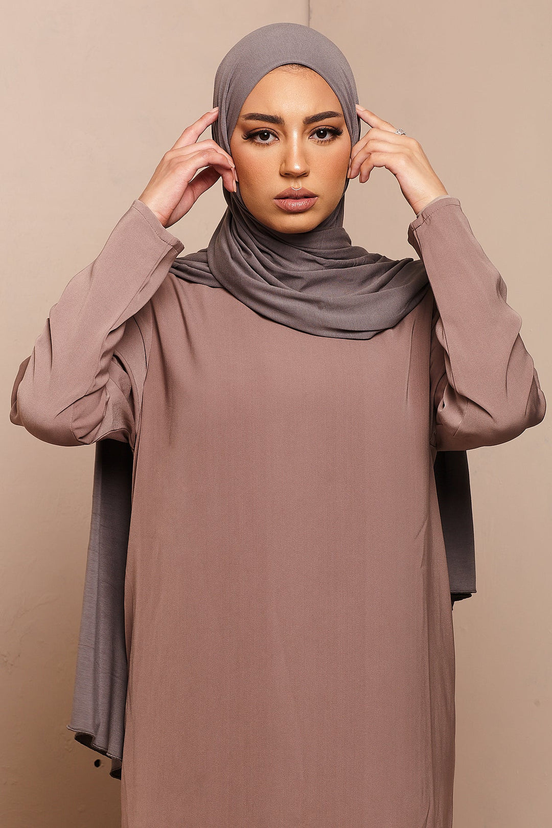 Shadow Charcoal Bamboo Jersey Hijab - CAVE