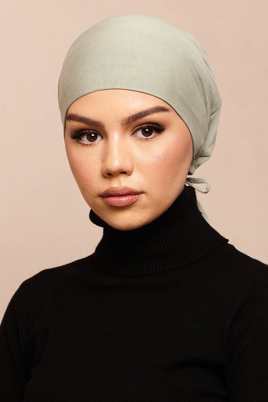 Shadow Khaki Bamboo Jersey Hijab Cap - CAVE