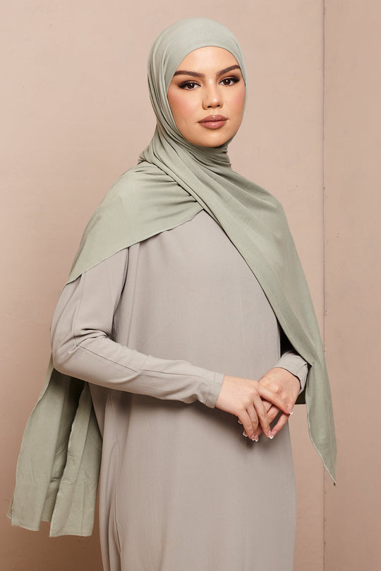 Shadow Khaki Bamboo Jersey Hijab - CAVE