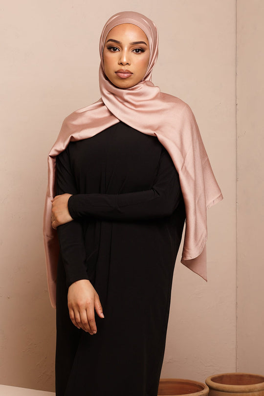 Skin Grain Satin Hijab - CAVE