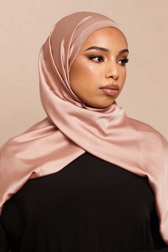 Skin Grain Satin Hijab - CAVE